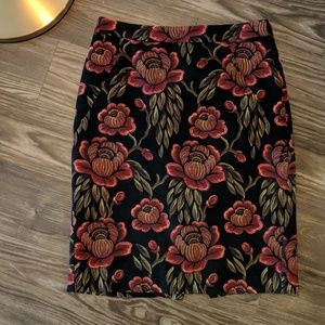 Floral Pencil Skirt